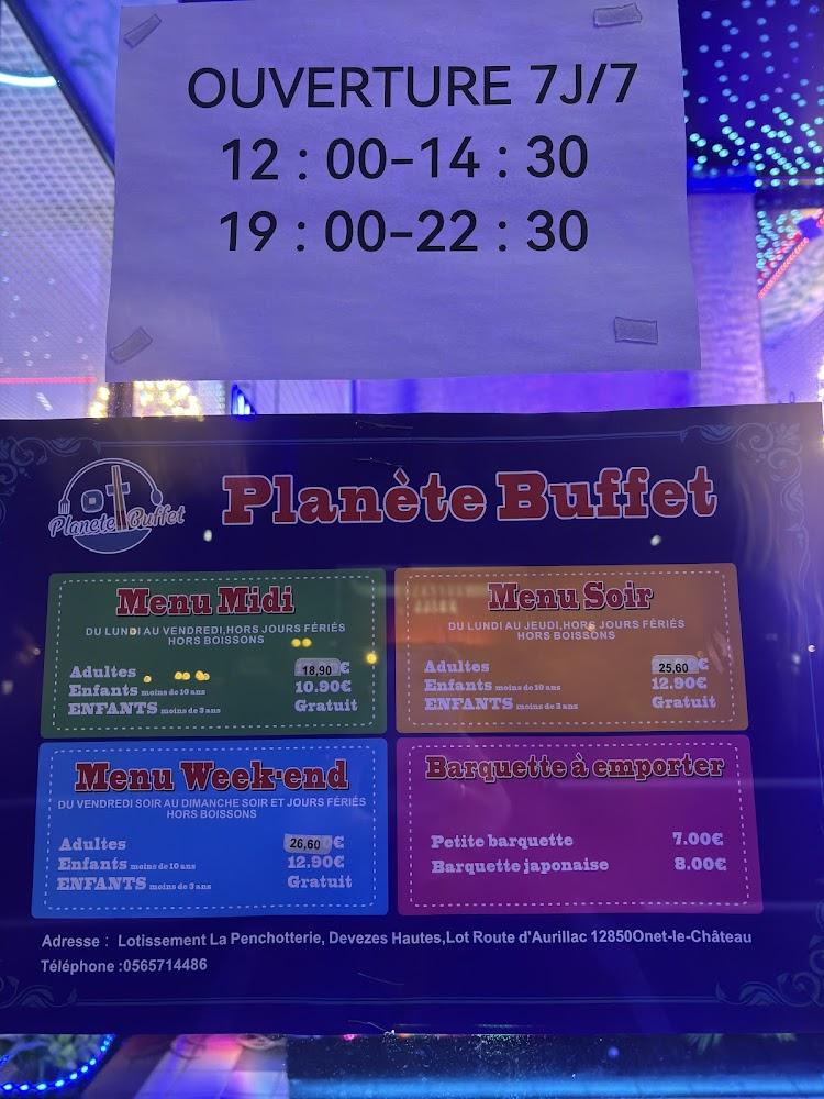 PLANETE BUFFET - Menu Image 1